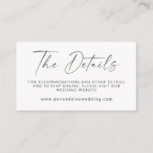 ミニマル白黒スモダンクリッ結婚トのWebサイト エンクロージャーカード (正面)