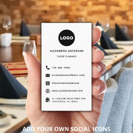 ミニマル白黒ソーシャルメディアWebサイトロゴ 名刺