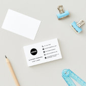 ミニマル白黒ソーシャルメディアWebサイトロゴ 名刺