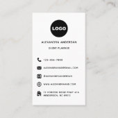 ミニマル白黒ソーシャルメディアWebサイトロゴ 名刺 (正面)