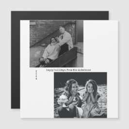 ミニマル白黒タイポグラフィフォトクリスマス