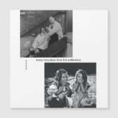 ミニマル白黒タイポグラフィフォトクリスマス (正面)