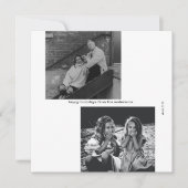 ミニマル白黒タイポグラフィフォトクリスマス シーズンカード