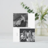 ミニマル白黒タイポグラフィフォトクリスマス シーズンポストカード (スタンド正面)