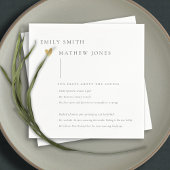 ミニマル白黒タイポグラフィ金ゴールドハートおもしろいファクト スタンダードカクテルナプキン