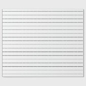 ミニマル白黒ダッシュストライプ線モダン ラッピングペーパー (フラット)