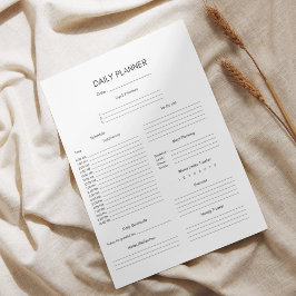 ミニマル白黒デイリープランナー ノートパッド