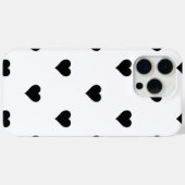 ミニマル白黒ハートロマンチック Case-Mate iPhoneケース (裏面 (横))