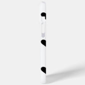 ミニマル白黒ハートロマンチック Case-Mate iPhoneケース (裏面 / 左)