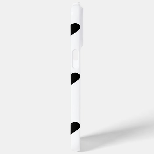 ミニマル白黒ハートロマンチック Case-Mate iPhoneケース (裏面 / 右)