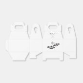 ミニマル白黒バタフライモノグラム結婚ズ フェイバーボックス (折り畳みなし)