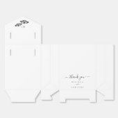 ミニマル白黒バタフライモノグラム結婚ズ フェイバーボックス (見開き)