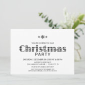 ミニマル白黒バッファロープレイドクリスマスinv 招待状 (スタンド正面)