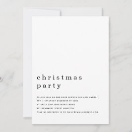 ミニマル白黒パーティー 招待状