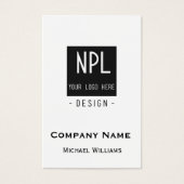 ミニマル白黒ビジネス企業のカード (正面)