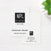 ミニマル白黒ビジネス企業のカード (デスク)