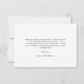 ミニマル白黒フォトコラージュ卒業 サンキューカード (裏面)