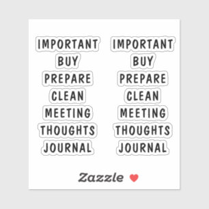 ミニマル白黒プランナーのタスクカード シール