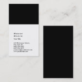 ミニマル白黒プレーンモダンプロフェッショナル 名刺 (正面/裏面)