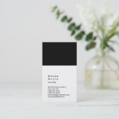 ミニマル白黒プレーンモダンプロフェッショナル 名刺 (スタンド正面)