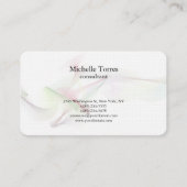 ミニマル白黒プレーンモダン抽象芸術 名刺 (正面)