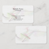 ミニマル白黒プレーンモダン抽象芸術 名刺 (正面/裏面)