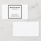 ミニマル白黒プロフェッショナルプレーン 名刺 (正面/裏面)