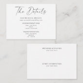 ミニマル白黒モダンスクリプトレタリング エンクロージャーカード (正面/裏面)