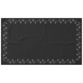 ミニマル白黒モダンフローラ テーブルクロス (正面(横))