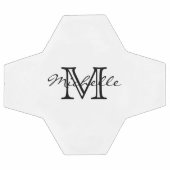 ミニマル白黒モダンモノグエレガントラム サッカーボール (フラット)