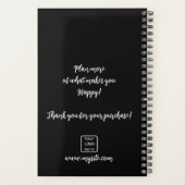 ミニマル白黒モノグラムイニシャルロゴ2023 プランナー手帳 (裏面)