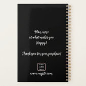 ミニマル白黒モノグラムイニシャルロゴ2023 プランナー手帳 (裏面)