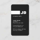 ミニマル白黒モノグラムコンサルタント 名刺 (正面)