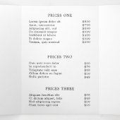 ミニマル白黒モノグラム3折パンフレット 三つ折りカード (内部中)