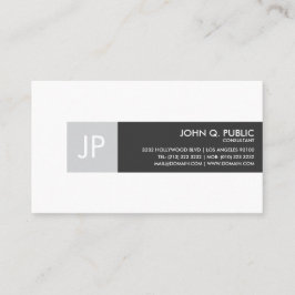 ミニマル白黒モノグラム 名刺