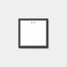 ミニマル白黒モノグラ縁どム