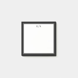 ミニマル白黒モノグラ縁どム ポストイット