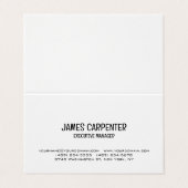 ミニマル白黒ユニークモダンプロフェッショナル 名刺 (外部フラット)