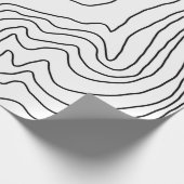 ミニマル白黒ラインアートモダンデザイン ラッピングペーパー (角)