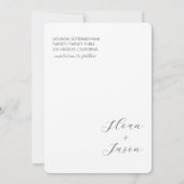 ミニマル白黒写真の日付の保存 セーブザデート (裏面)