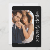 ミニマル白黒写真の日付の保存 セーブザデート (正面)