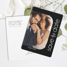 ミニマル白黒写真の日付の保存 セーブザデート