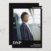 ミニマル白黒写真DNP卒業 案内状 (正面/裏面)