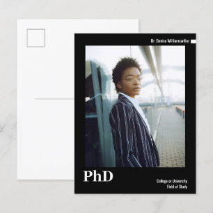 ミニマル白黒写真PhD 案内ポストカード