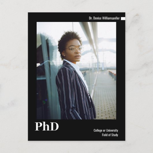 ミニマル白黒写真PhD 案内ポストカード (正面)
