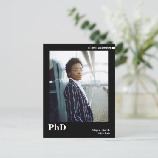 ミニマル白黒写真PhD 案内ポストカード (スタンド正面)