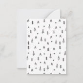 ミニマル白黒冬林パターン名 ノートカード (裏面)