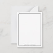 ミニマル白黒冬林パターン名 ノートカード (正面)