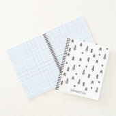 ミニマル白黒冬林パターン名 ノートブック (内部)