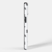 ミニマル白黒冬林パターン名 Case-Mate iPhoneケース (裏面 / 右)